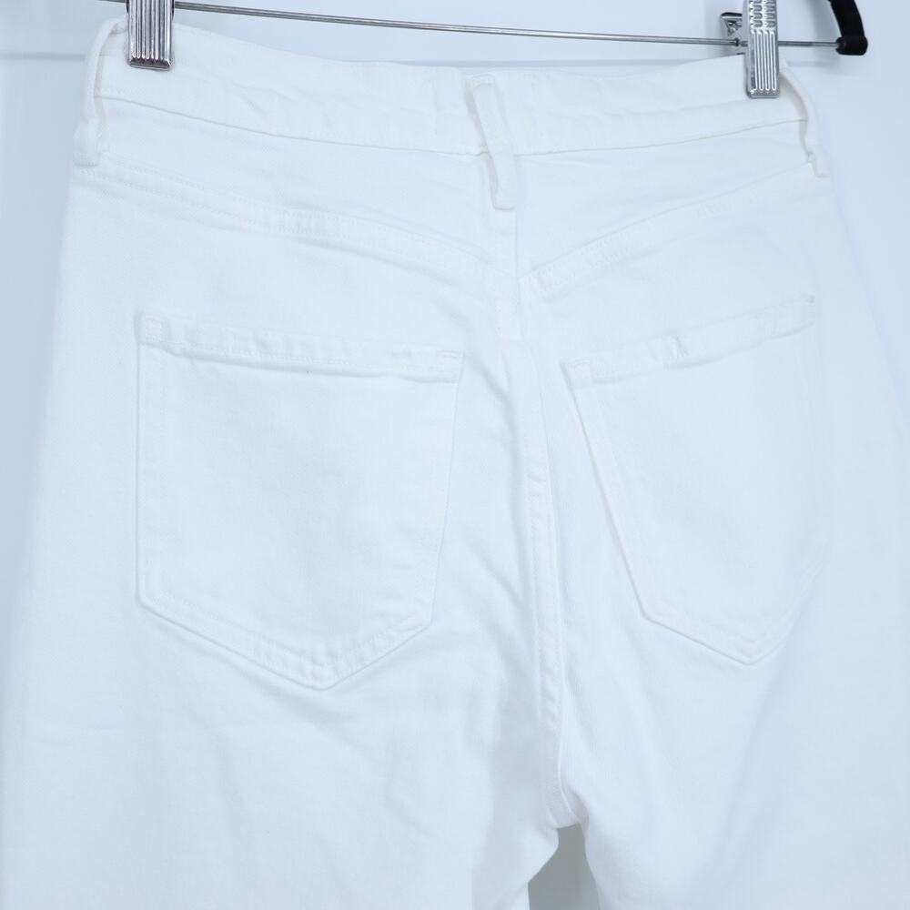 AGOLDE Riley Straight Crop Jeans Blurred White High Rise Button Fly Women's 24 - Picture 7 of 11
